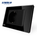 Livolo Prise murale murale standard 16A US / AU avec un bouton-poussoir VL-C9C1EU1K-11/12